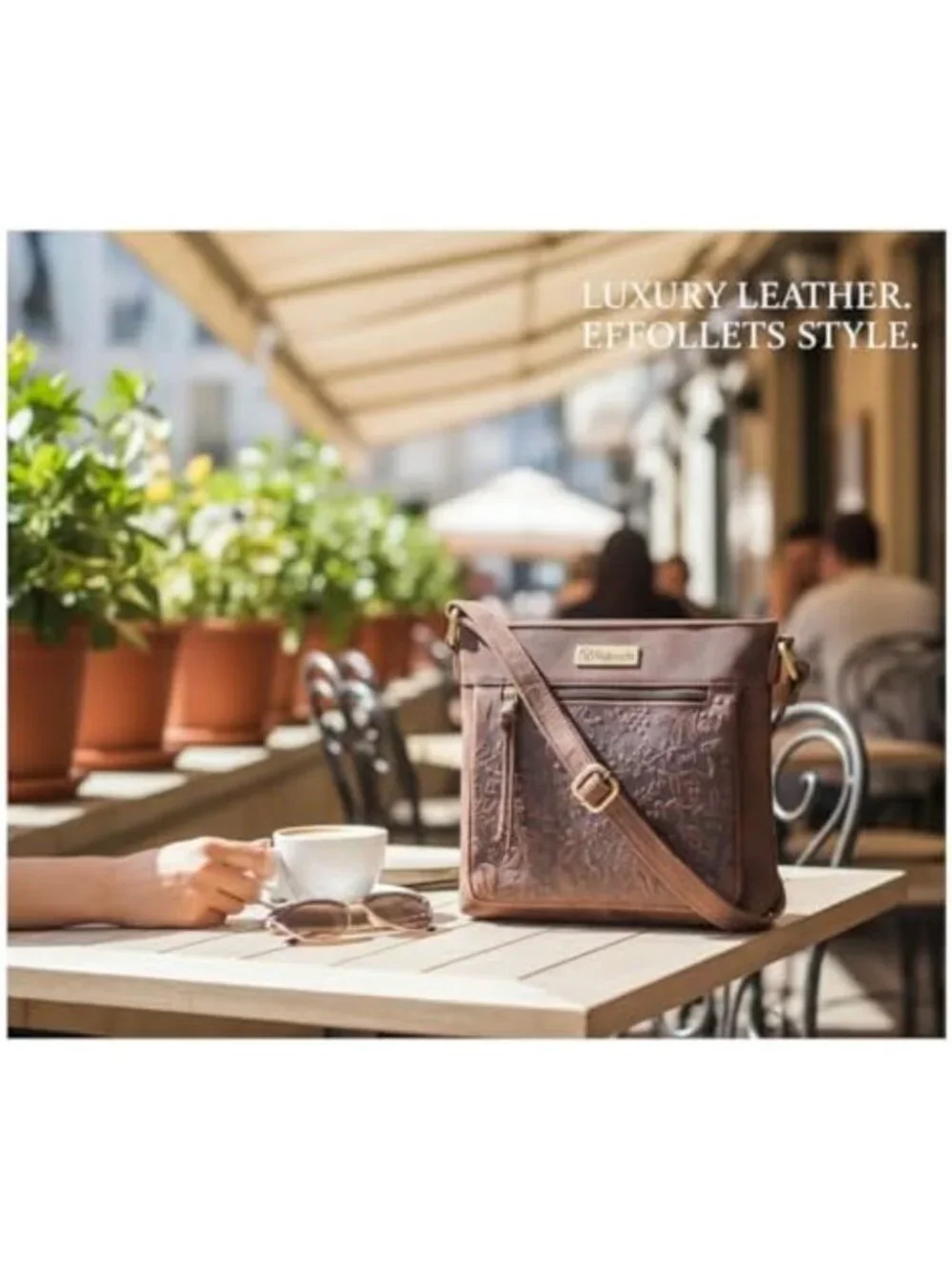 Genuine Leather Women's Crossbody Bag with Adjustable Strap - Stylish